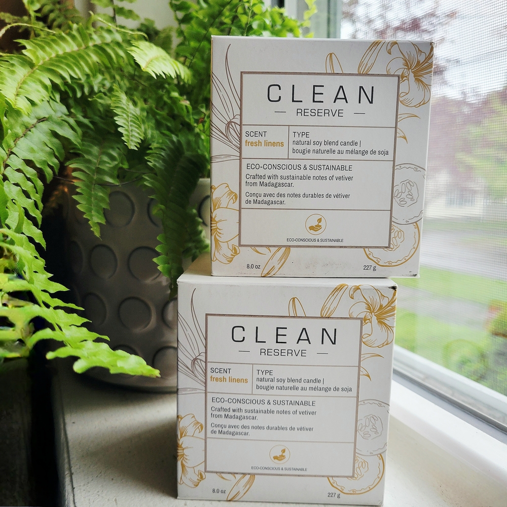 Clean Reserve Fresh Linens Natural Soy Blend Candles, 2 Pc Set